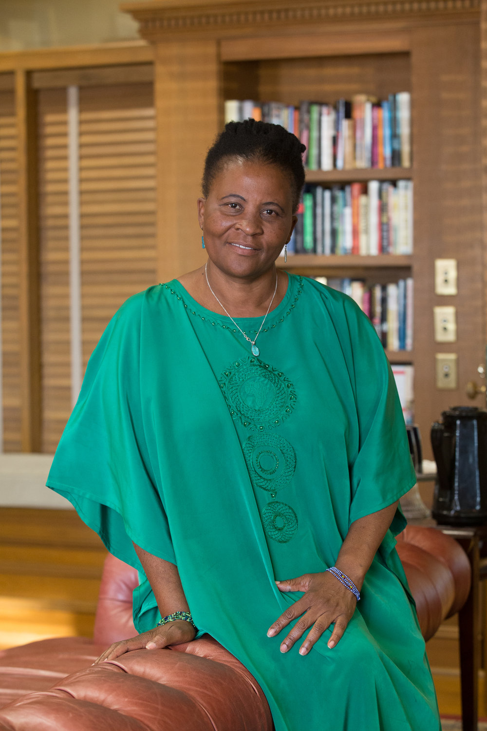 Tererai Trent speaks at the Clinton School October 12, 2017. Photo: Jacob Slaton